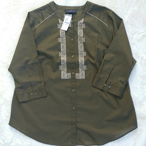 Lane Bryant Tops - HP!  Lane Bryant green top
